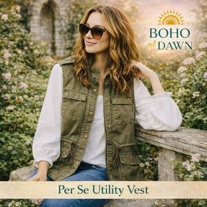 🌿 Per Se Utility Vest | Olive Green | Size M